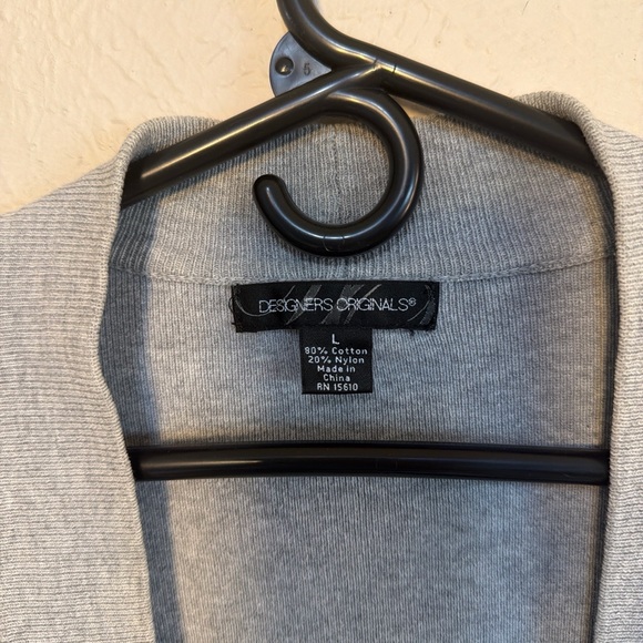 Gray Open Front Cardigan - Picture 2 of 3